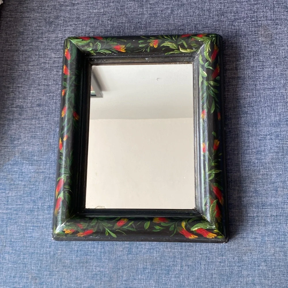 Vintage hand painted mirror